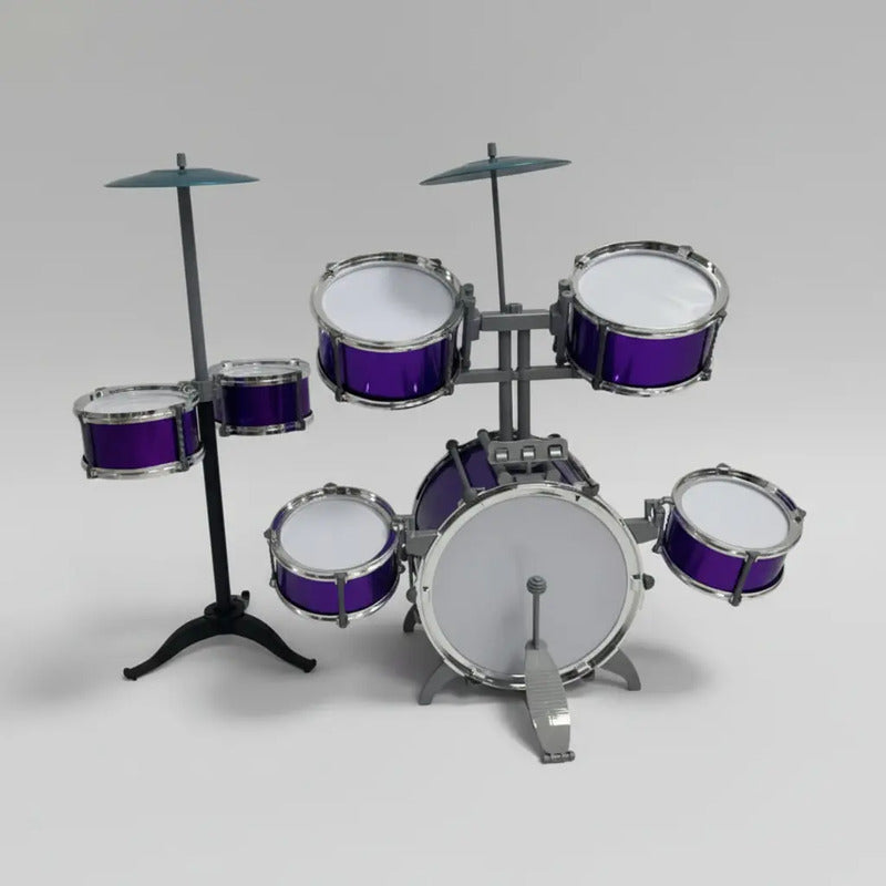 Set Batería Musical 7tambores + Silla Niños Percusión Hk8031