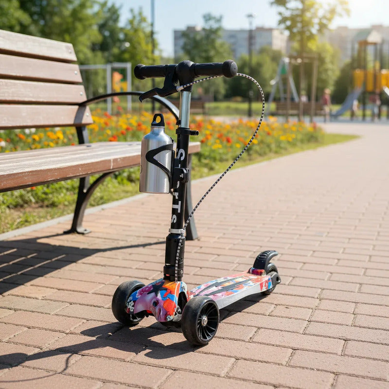Patineta Scooter Monopatín 3 Ruedas Rojo Qc2890 Rojo Color