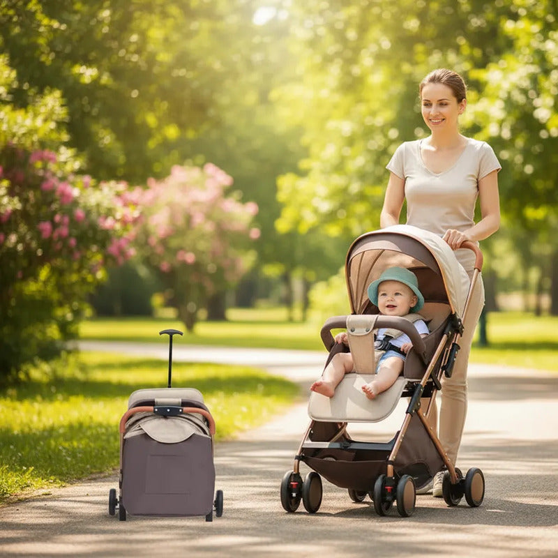Coche Paseador Para Bebe Tipo Maleta + Toldillo 609-1