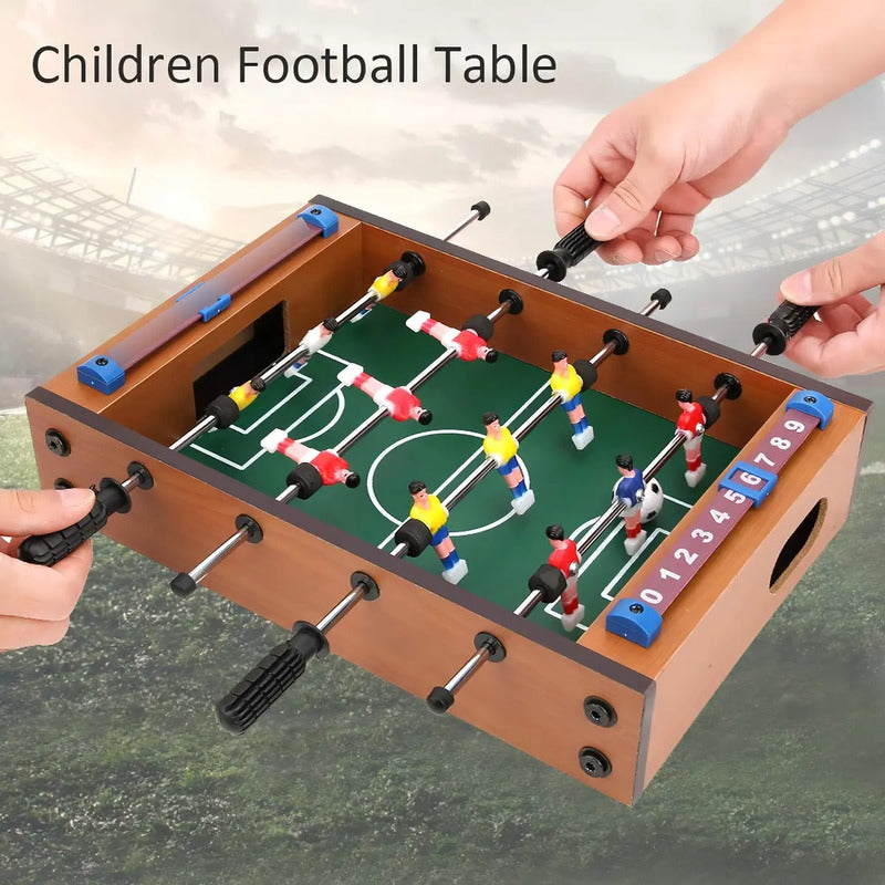 Metegol Mediano 5060 De Madera Juego De Mesa Futbol Niños Tablero Marrón