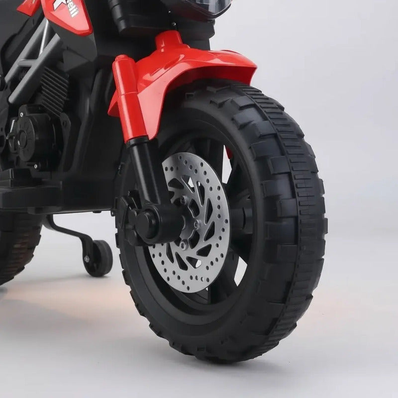 Moto Electrica Cross Llantas Auxliares, 2 A 6 Años,sonidos