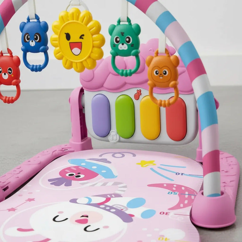 Gimnasio Tapete Musical Para Bebe Niños Hr5625 Rosado