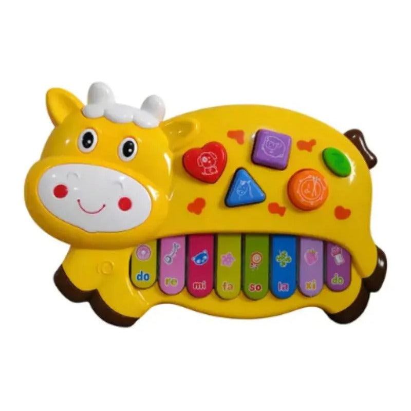 Piano Teclado Musical Derocha Juguete Vaquita Niño Bebé Amar