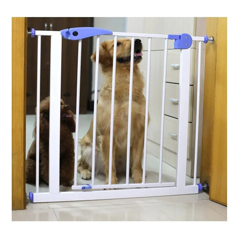 Reja Puerta De Seguridad Para Bebes Niños Y Mascotas Blanco