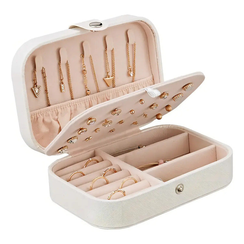 Joyero, Organizador, Estuche Para Joyería, Caja Para Joyas Color Blanco