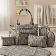 Mochila Pañalera Impermeable Para Bebé Gris 004-gr Gris Claro Nube