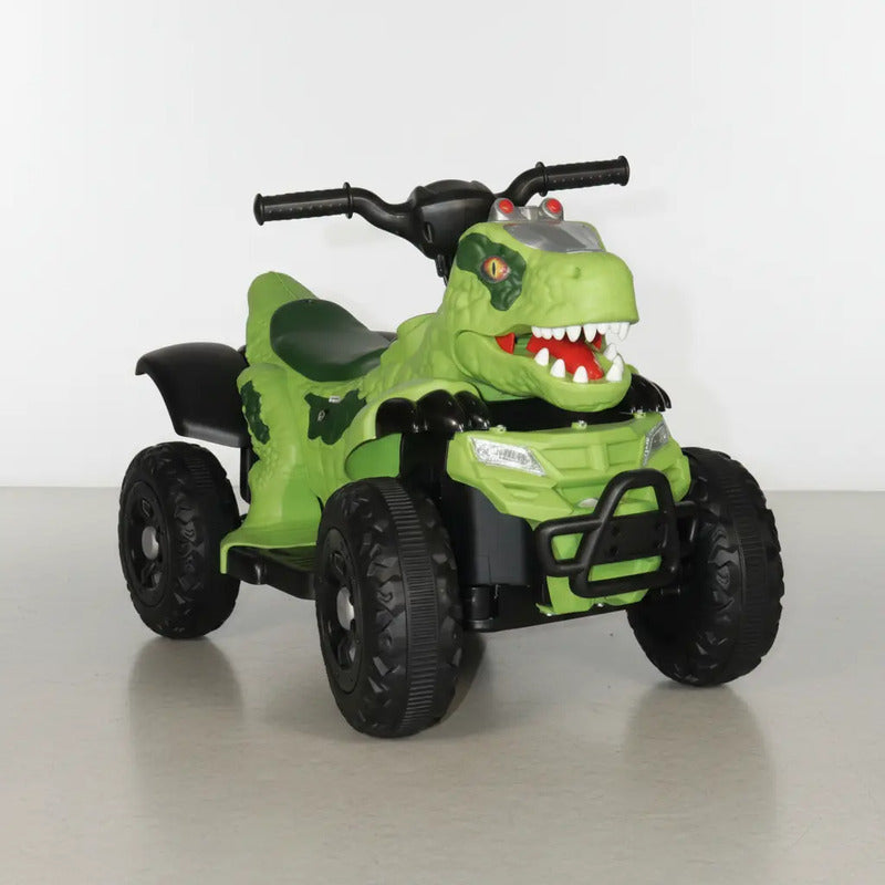 Cuatrimoto Eléctrica Niños Musica Luces Dino Mt003 Color Verde