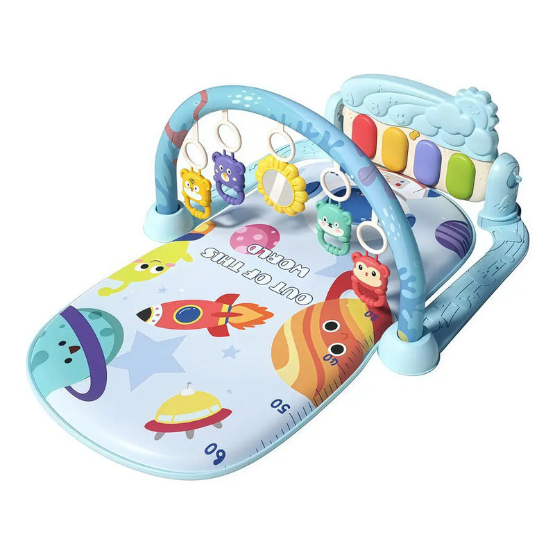 Gimnasio Tapete Musical Para Bebe Niños Hr5625 Azul Claro