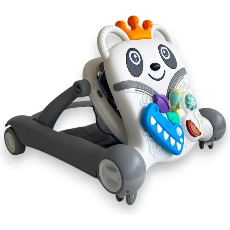 Andador Kidshop 2024 Oso Panda Mágico. Color Blanco