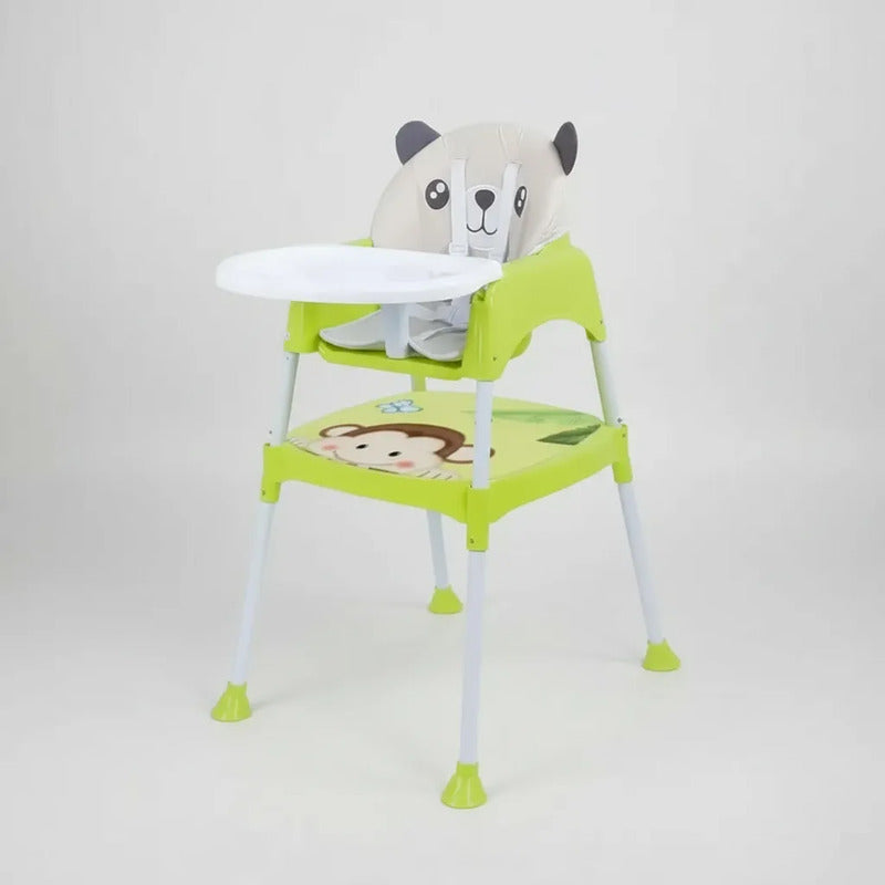 Silla Comedor Y Escritorio Para Bebe + Cojin Acolchado Oso