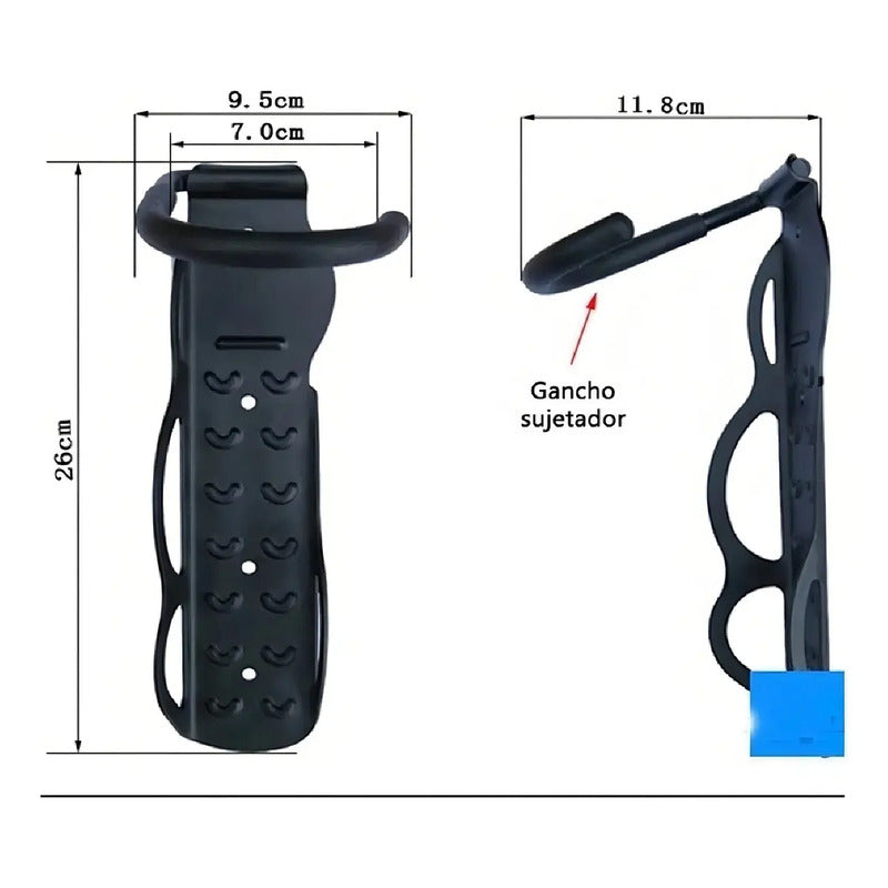 Soporte De Pared Para Bicicleta Genérica Fijo Color Negro Unidad