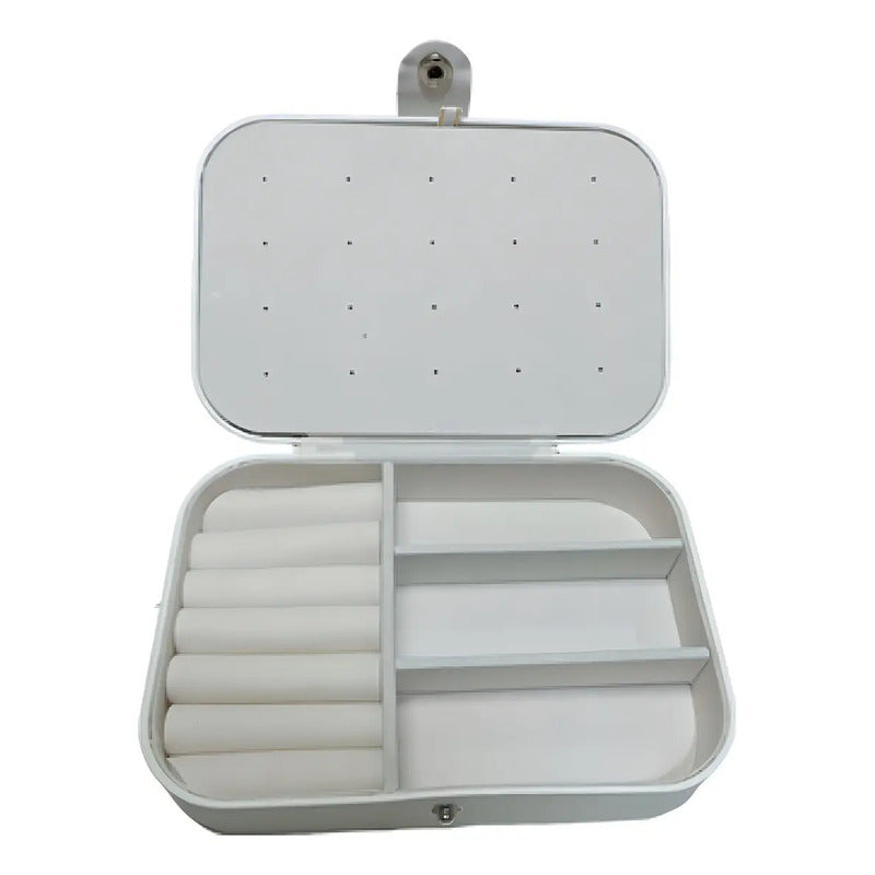Joyero, Organizador, Estuche Para Joyería, Caja Para Joyas Color Blanco