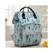 Bolso Pañalera Morral Moderno De Bebe Estampados 11519-8 Azul Claro Pino