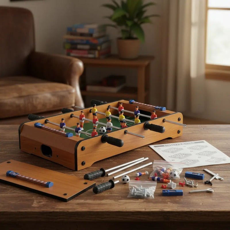 Metegol Mediano De Madera Juego De Mesa X5238-2 Madera