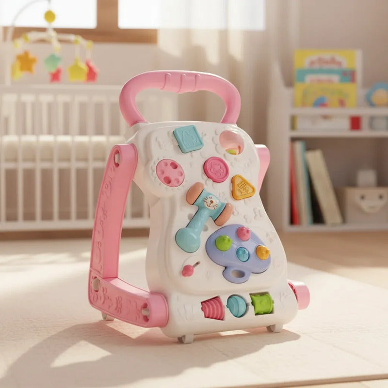 Andadera Musical Didáctica Para Bebés Con Sonido Azul 999c-t Rosa