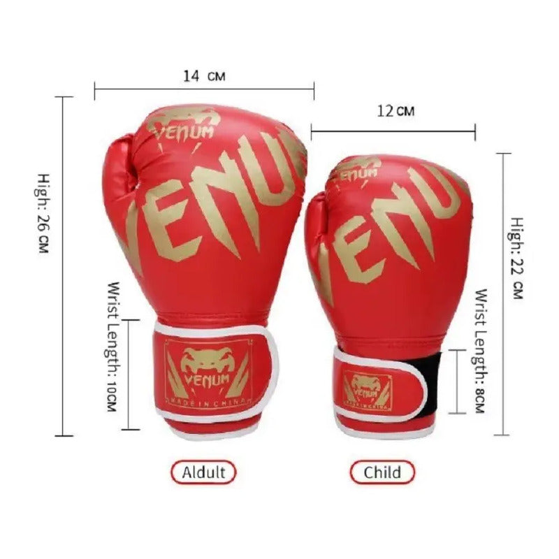 Guantes De Boxeo Profesionales 12 Onzas 12oz Rojo