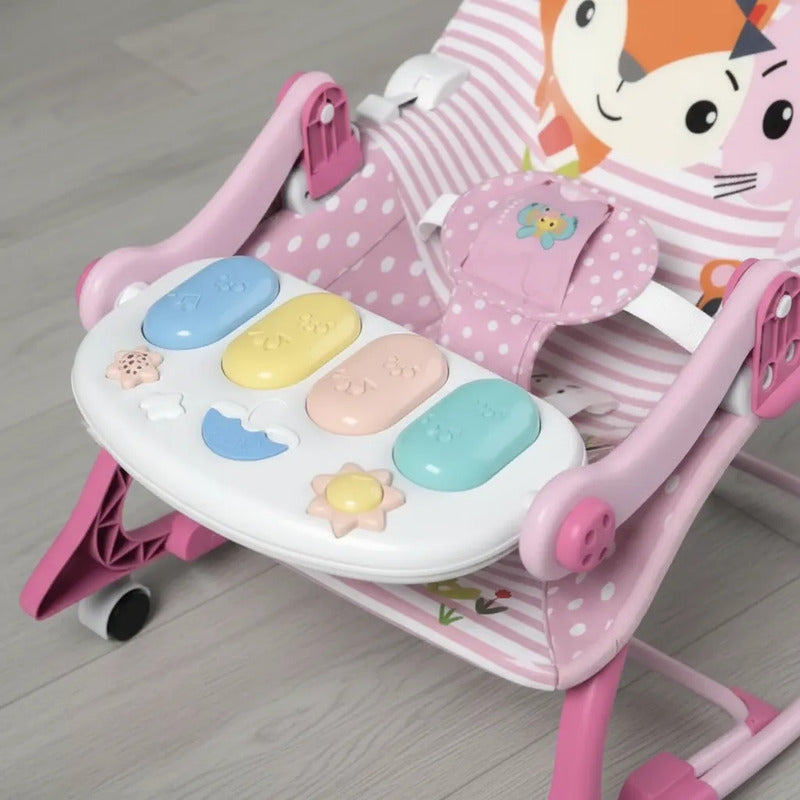 Silla Mecedora Musical Con Ruedas, Piano Musicales 7193
