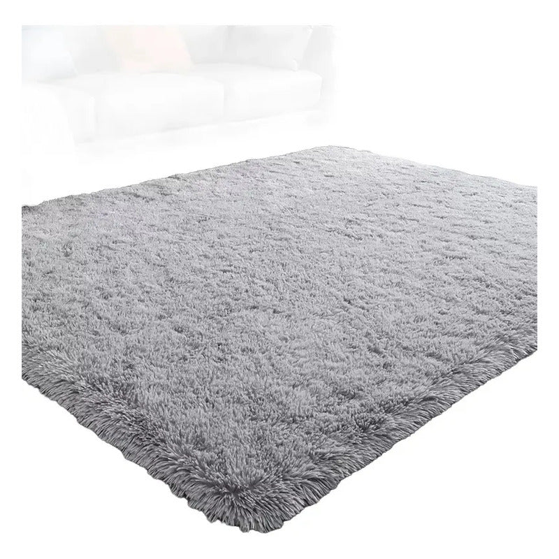 Tapete Peluche 200x150 Cm Zhimei Color Suave 170 Cm Largo Color Gris 1.7 M 1.2 M