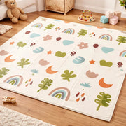Tapete De Juego Plegable Gateo Bebé 200x180 Cm Doble Faz Luna-hoja