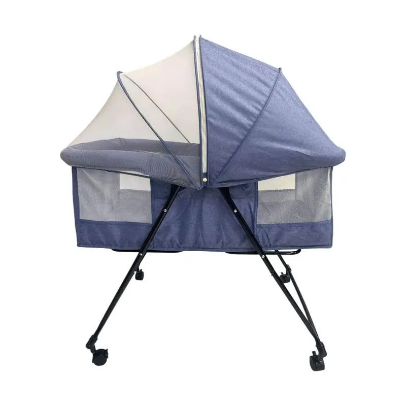 Corral Cuna Mecedora Para Bebé Portátil C118 Azul Azul