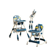 Silla De Comer Para Bebé 2 En 1 Mecedora Niños Azul