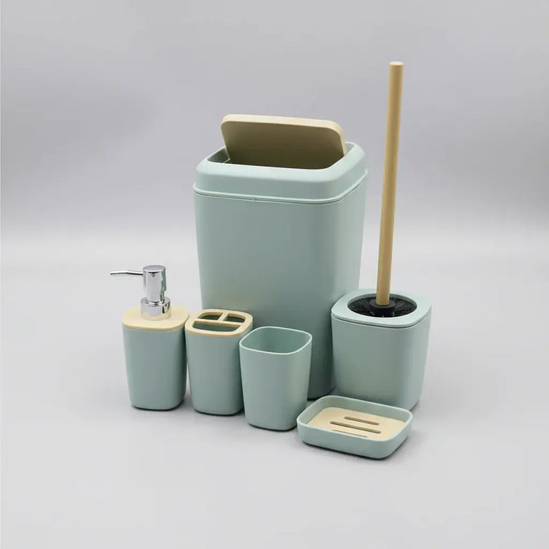 Juego De Accesorios Para Baño 6 Piezas G35693-2 Gris