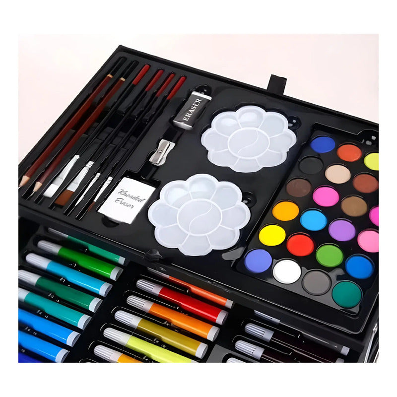 Set Kit De Colores Arte Infantil 145 Piezas Azul