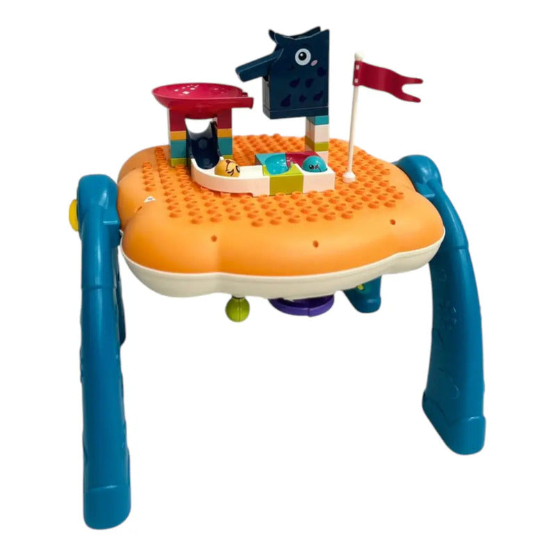 Mesa De Actividades 2en1 Didáctica Y Con Fichas Rt-1258-1 Color Azul Petróleo
