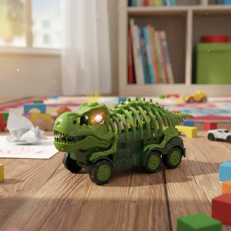 Camion De Juguete Diseño Dinosaurio  Con Luz Y Sonidos Zk002