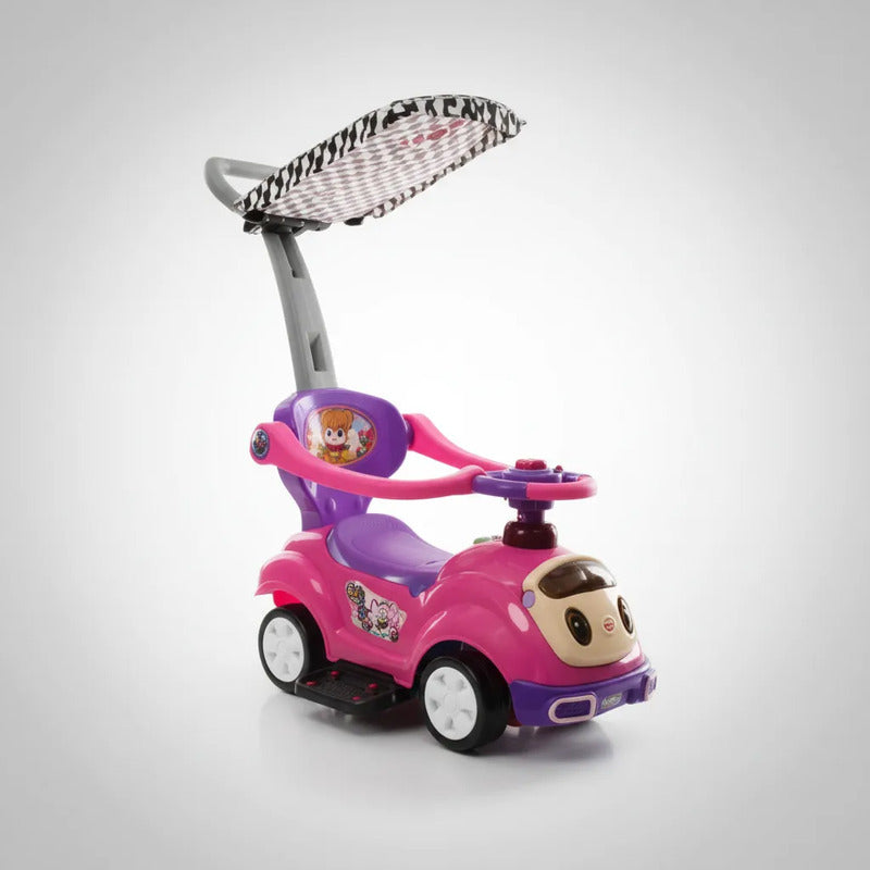 Carro Montable De Impulso Para Niños Musical J-bc8302p-az Rosa Claro