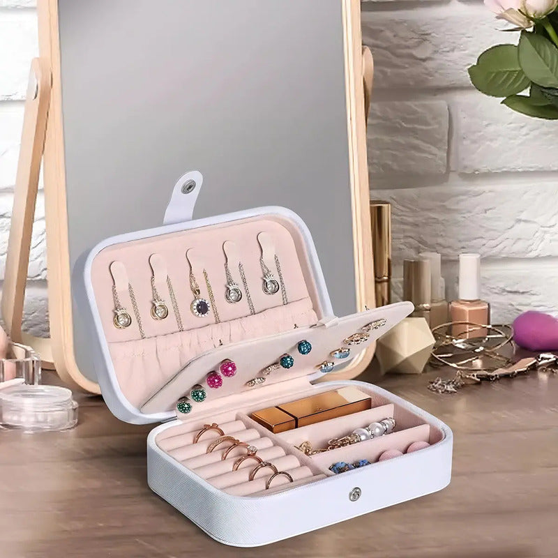Joyero, Organizador, Estuche Para Joyería, Caja Para Joyas Color Blanco
