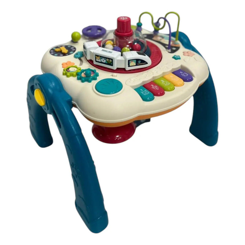 Mesa De Actividades 2en1 Didáctica Y Con Fichas Rt-1258-1 Color Azul Petróleo