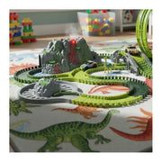 Pista De Carreras De Coches Con Juguetes De Dinosaurios 237 Verde