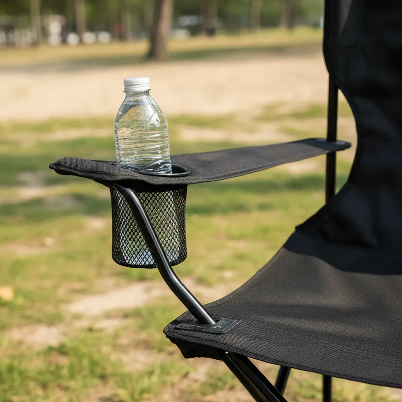 Silla Plegable Con Soporte Para Brazo Camping Parque Playa