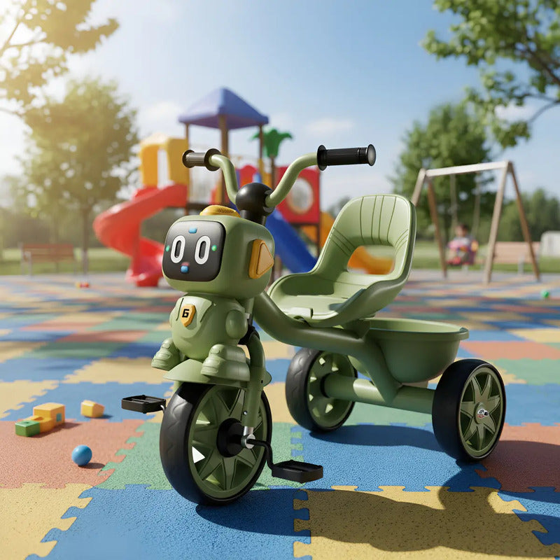 Triciclo Infantil Robots Con Música Y Cesta Tr-068