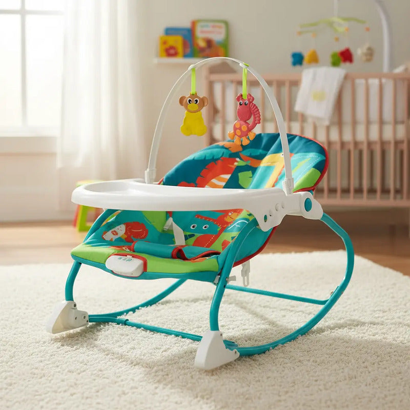 Silla Mecedora Vibradora Con Bandeja Para Bebes A7540
