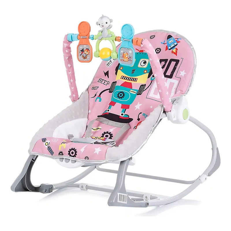 Silla Mecedora Vibradora Crece Conmigo Bebe Color Rosa Niña