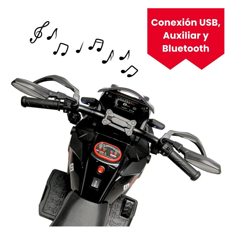 Moto Carro Electrica Montable De 2 A 4 Años Bluetooth 6v