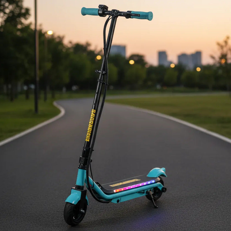 Scooter Eléctrico Kidshop Pt22 Con Luces Led Azul