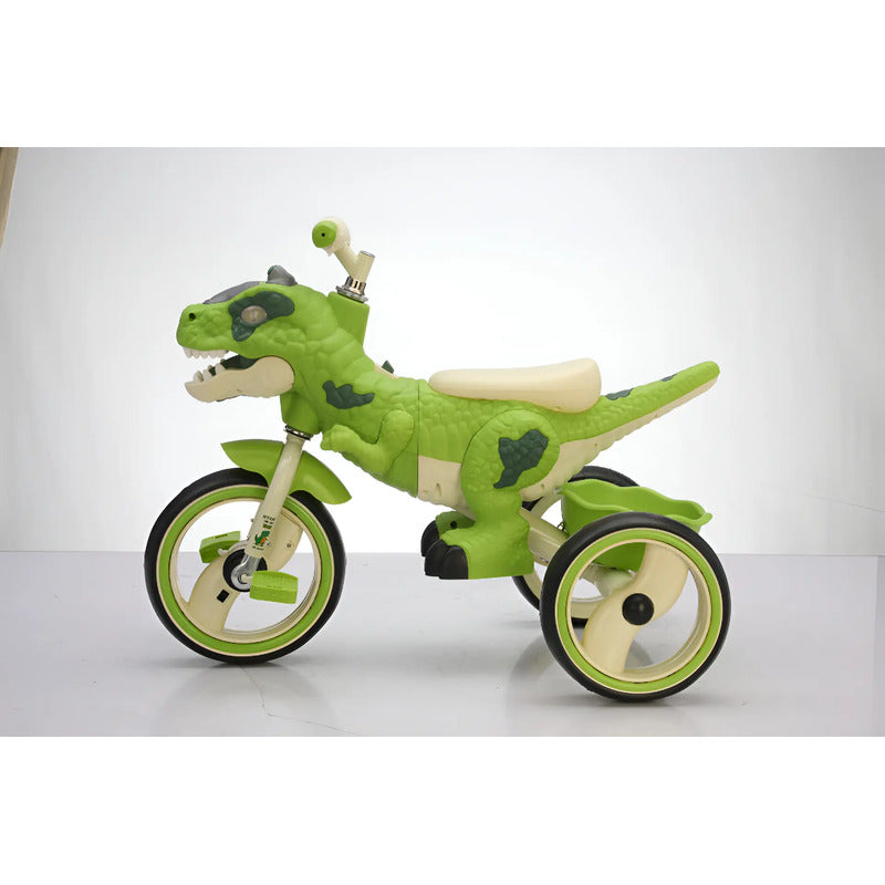 Triciclo Bicicleta Dinosaurio Con Música Y Cesta Tr-064