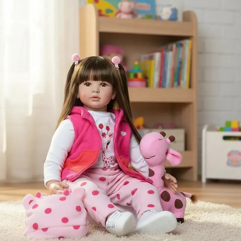 Bebe Aspecto Realista Silicona + Accesorios Jirafa Ggg-22