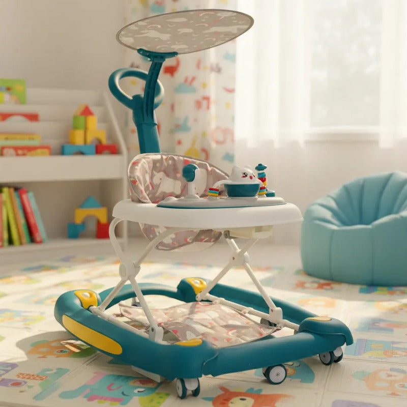 Caminador Mecedora Guia Musical Bebe Tapete Saltarin 834b