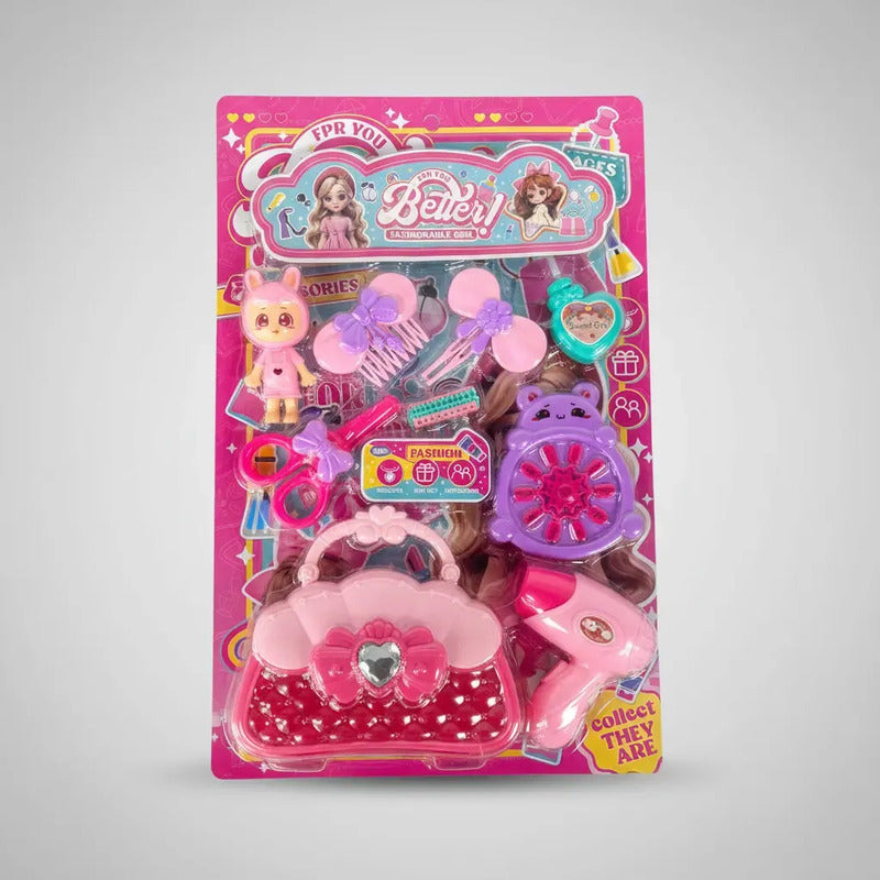 Set De Juguete De Belleza Portátil Con Accesorios Px1595