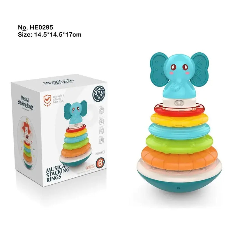 Juguete Apilable Didactico Para Bebés Musical Y Luces Color Multicolor