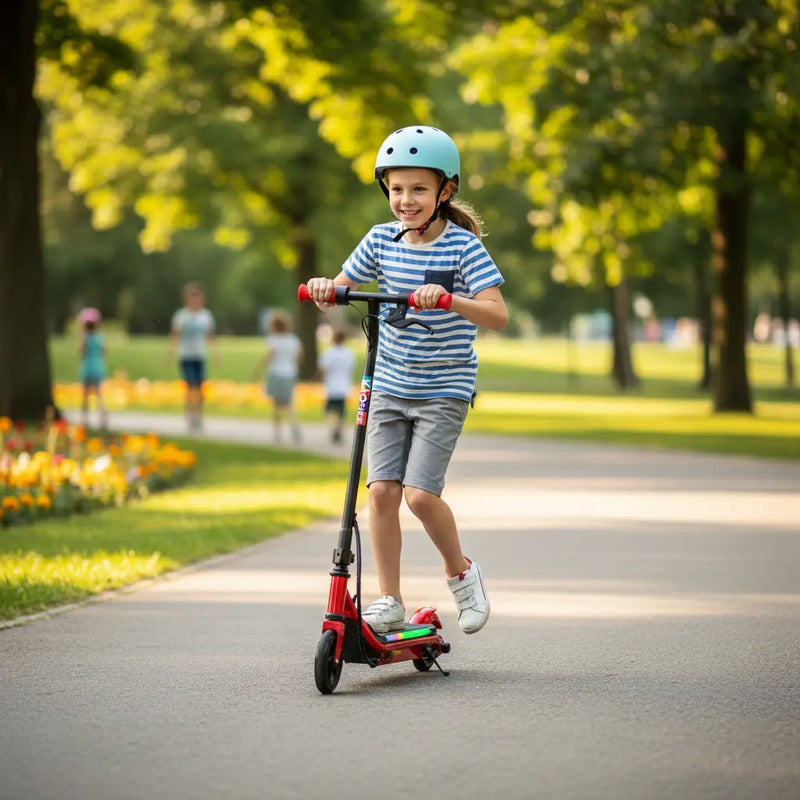 Patineta Scooter Eléctrico Con Luces  Kidshop Pt08