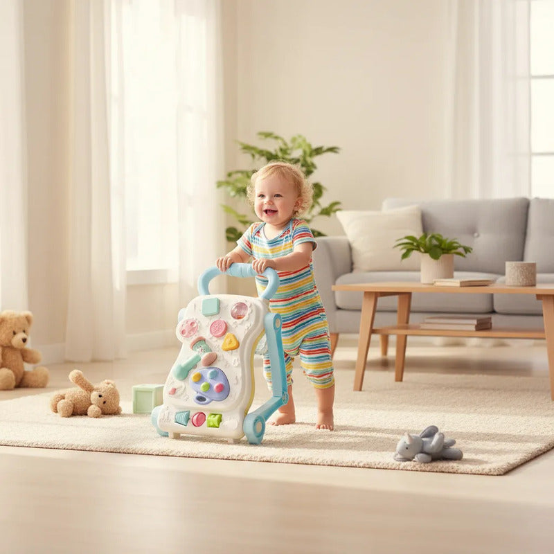 Andadera Musical Didáctica Para Bebés Con Sonido Azul 999c-t Celeste