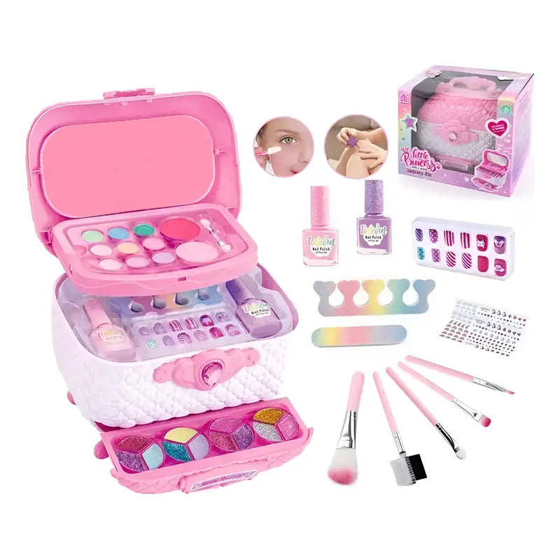 Maquillaje Real Para Niñas, Lavable Y No Tóxico Maleta 1246