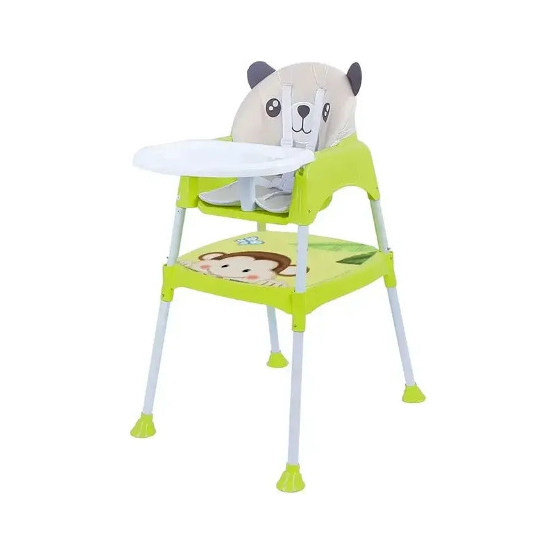 Silla Comedor Y Escritorio Para Bebe + Cojin Acolchado Oso
