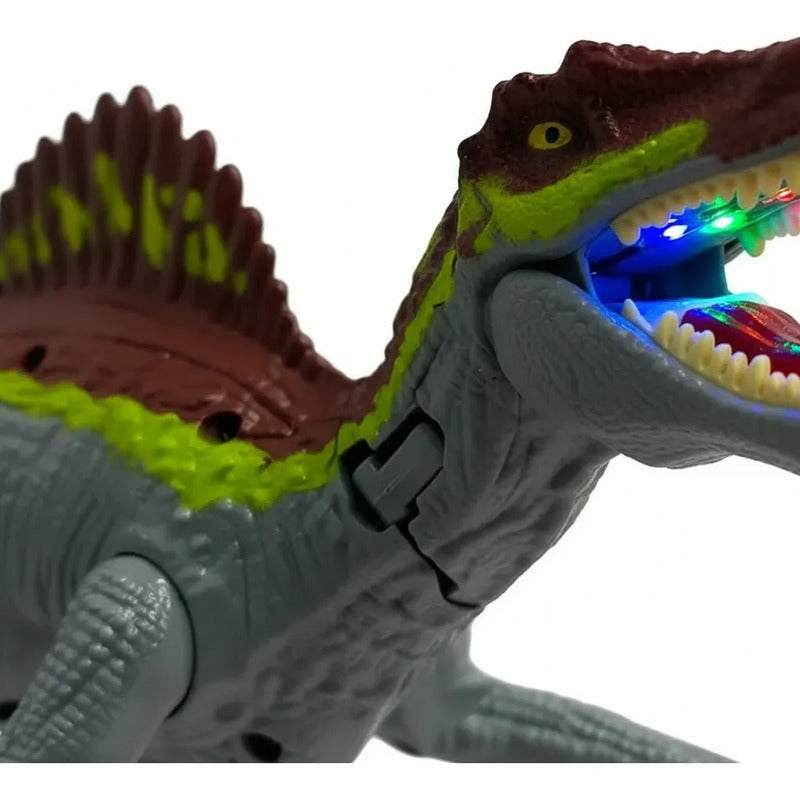 Dinosaurio Con Sonido Luz Control Recargable Gris N-6545-gr Marrón
