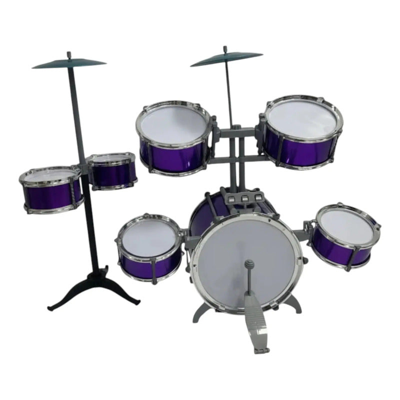 Set Batería Musical 7tambores + Silla Niños Percusión Hk8031